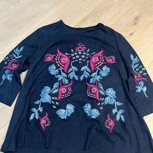 Zara NEW velvet blouse